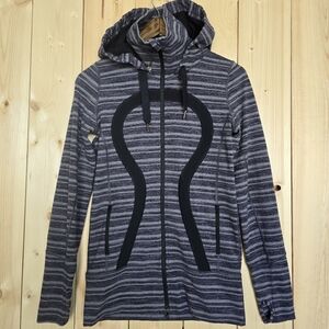 Lululemon Stride Jacket Black Stripes Galore Black Size 6